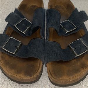 Birkenstock blue suede sandals size 7